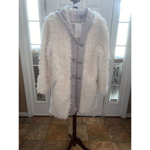 Women's Frangi Collezione Faux Fur Hooded Coat M